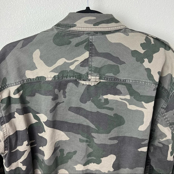 NWOT ATM Military Camo Jacket Khaki Cotton Minimalist Casual Women’s Large - Picture 11 of 14